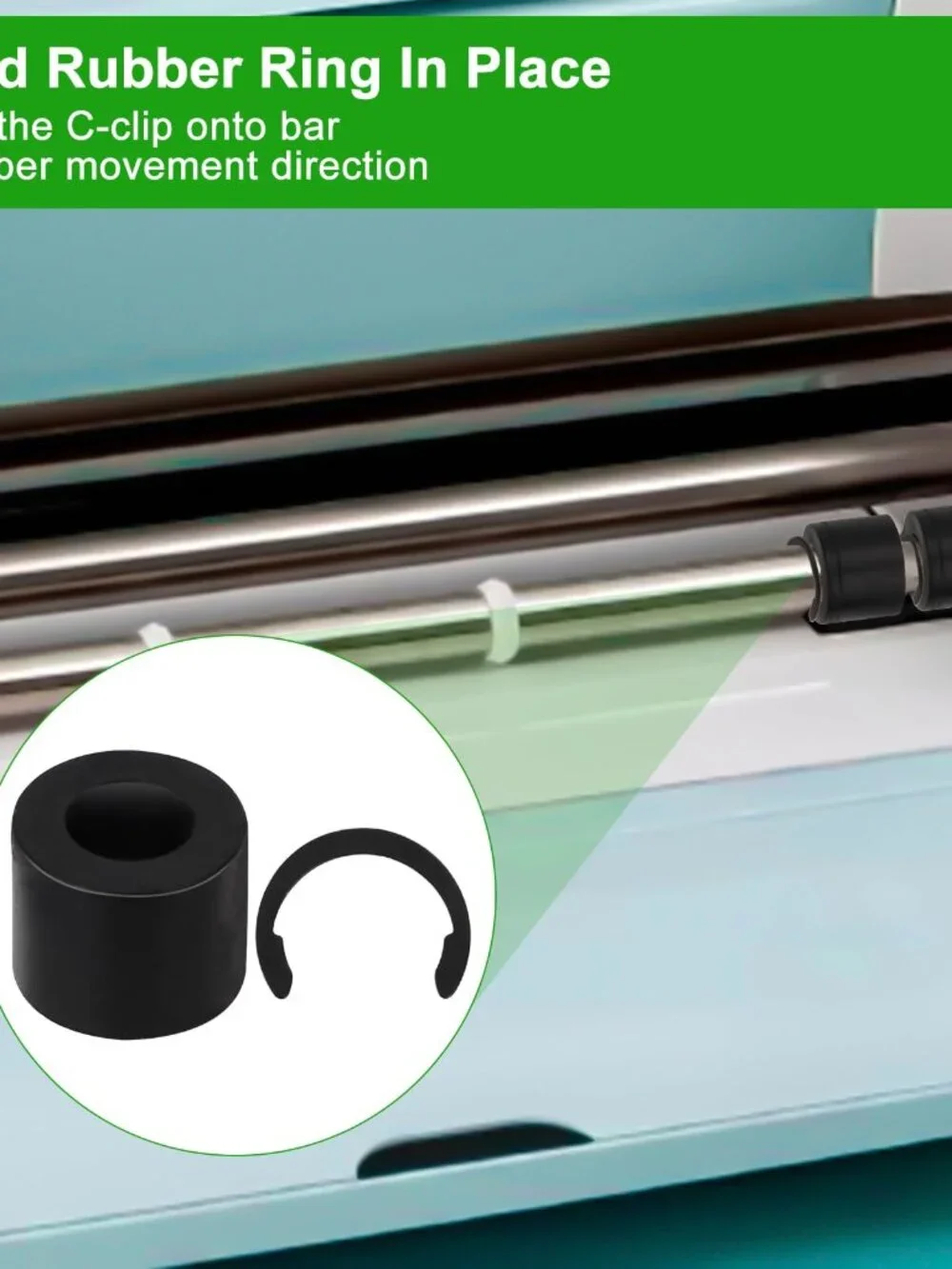 4pcs Rubber Roller Resolution for Cricut Maker and 4pcs Rubber Roller Replacemen